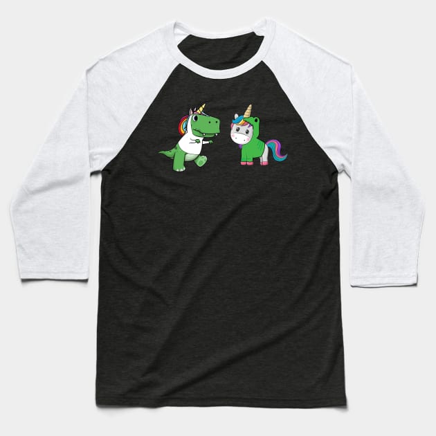 Uni-rex Unicorn T-rex Funny Baseball T-Shirt by Danielsmfbb